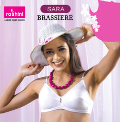 Sara Compact B-cup Women's Comfortable Cotton Assorted Colour Brazier (Buy 2 get 1 Free)