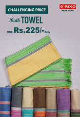 CHALLENGING PRICE RIXO BATH TOWEL COTTON 30 X 60 - CBT-07 RX ASSORTED COLOURS