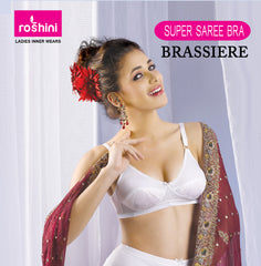 Super Saree Bra Compact B-cup Women's Comfortable Woven Cotton Assorted Colour Brazier (Buy 2 get 1 Free)