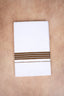 Single Layer White Dhoti with Fancy Border – Brown – FS-08 RX