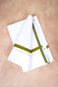 Single Layer White Dhoti – Olive Green – HS-07 RX