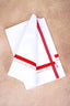 Single Layer White Dhoti – Red – HS-07 RX