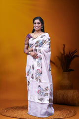 MK-700.1 ROSE TISSUE SAREE 6.25 MTR