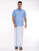 Buy-Light-blue-dhoti-and-shirt-online