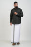 Colour Catch Dark Olive Green Single Set – Full Sleeve Shirt + Dhoti Set