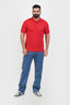 CASCADE Men’s Premium Polo T-Shirt – Red – Half Sleeve