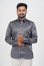 Orgia Men’s Premium Formal Shirt – Steel Grey – Full Sleeve