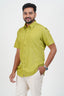Cool Club Plus Men’s Formal Shirt – Lime Green – Half Sleeve