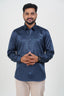 Orgia Men’s Premium Formal Shirt – Midnight Blue – Full Sleeve