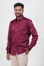 Orgia Men’s Premium Formal Shirt – Maroon Wine – Full Sleeve