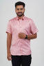 Orgia Men’s Premium Formal Shirt – Rose Pink – Half Sleeve