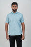 Yamaha Men’s Formal Shirt – Mint Blue – Half Sleeve