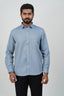 Yamaha Men’s Formal Shirt – Steel Blue – Full Sleeve