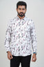 Freeco Geometric Printed Formal Shirt – Full Sleeve (Dusty Mauve)