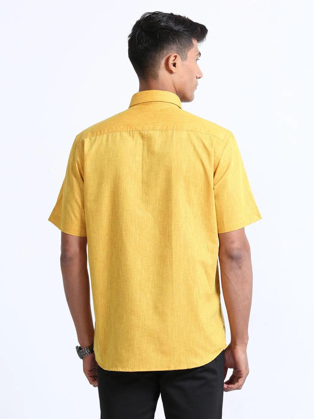 Gold-colour-half-sleeve-shirt-for-men