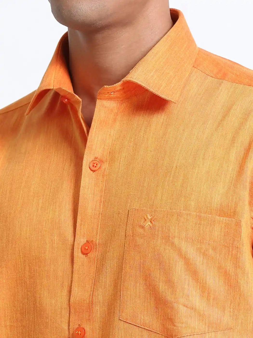 Orange-colour-cotton-shirt