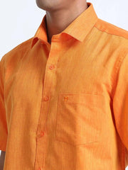 Orange-colour-half-sleeve-shirt-for-men