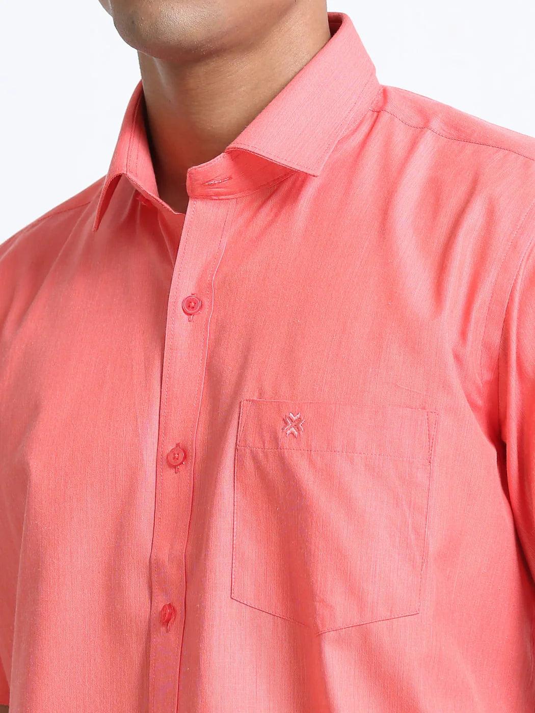 Rixo-Pink-colour-half-sleeve-shirt-for-men