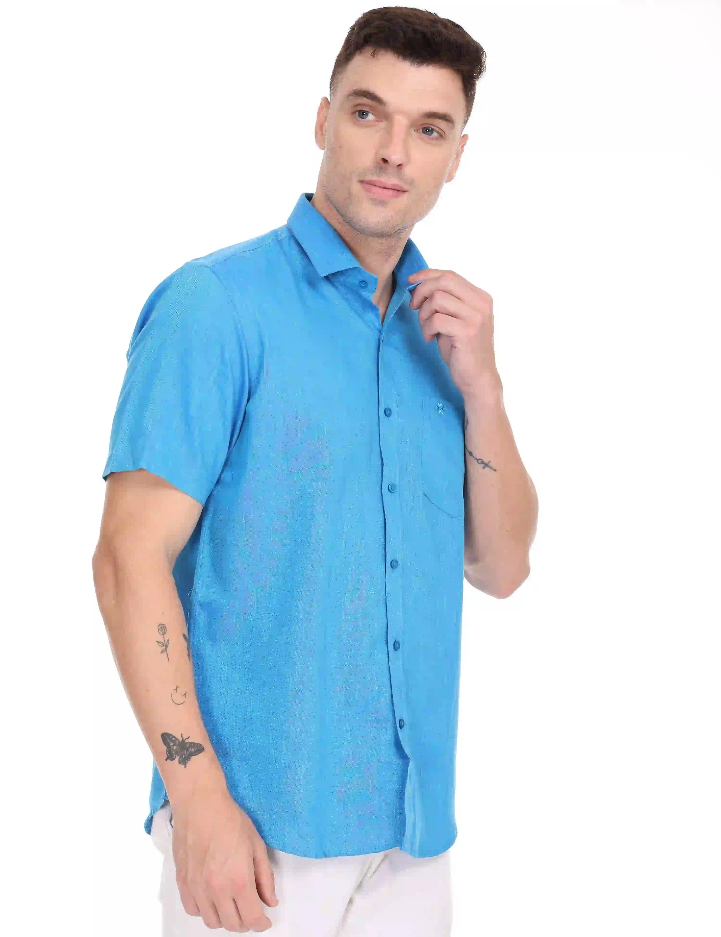 Rixo-blue-shirt-men_s-clothing-online-store
