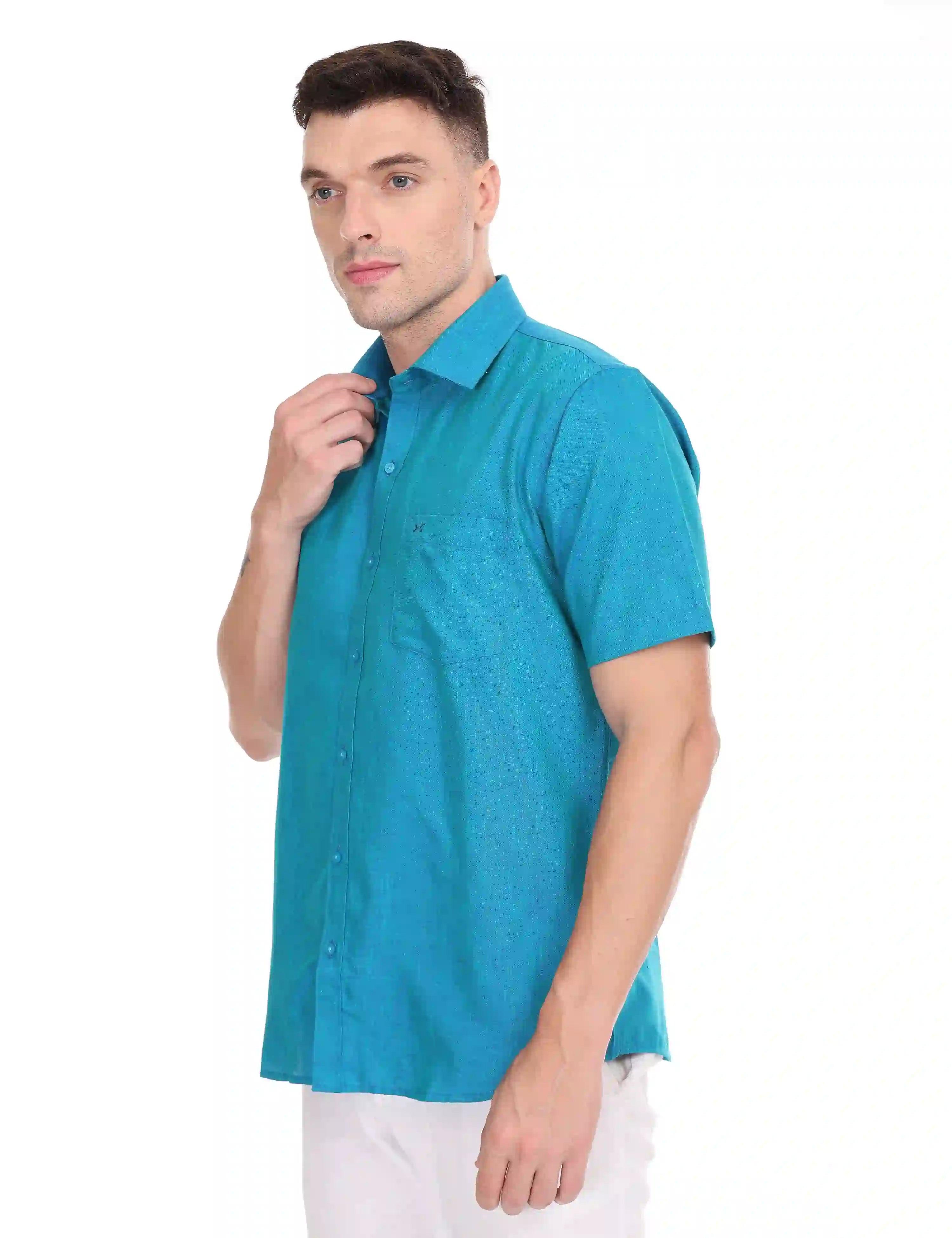 Rixo-blue-shirts-for-men-stylish