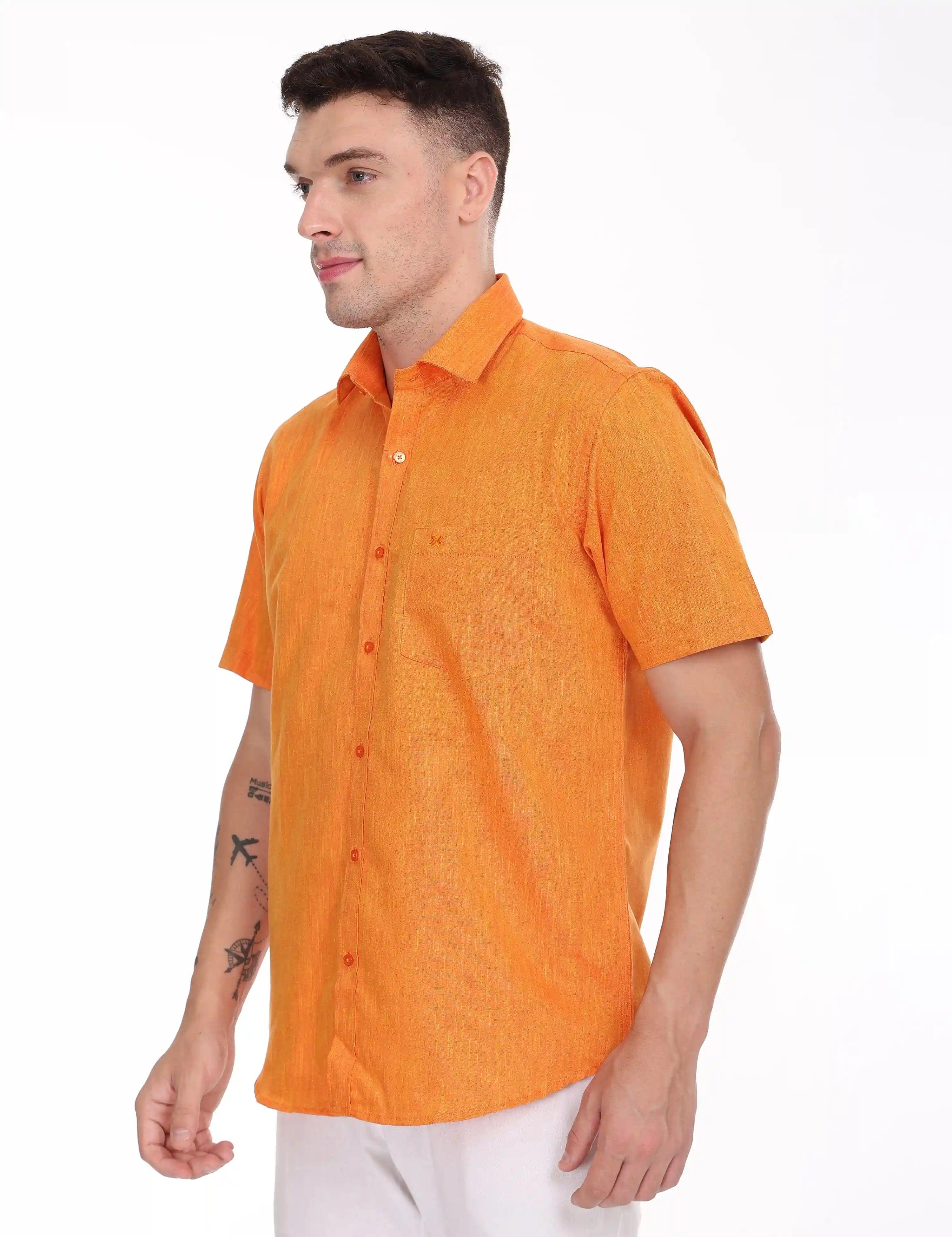 Rixo-orange-shirts-for-men-stylish