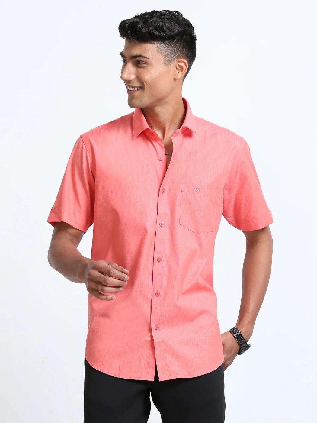 Rixo-pink-plain-colour-shirts