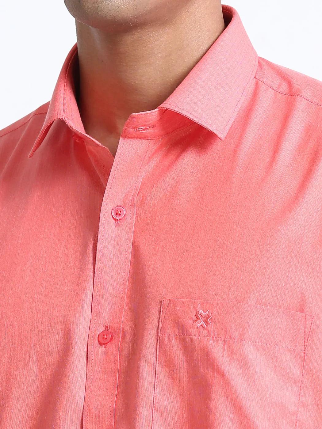 Rixo-plain-colour-shirts-pink