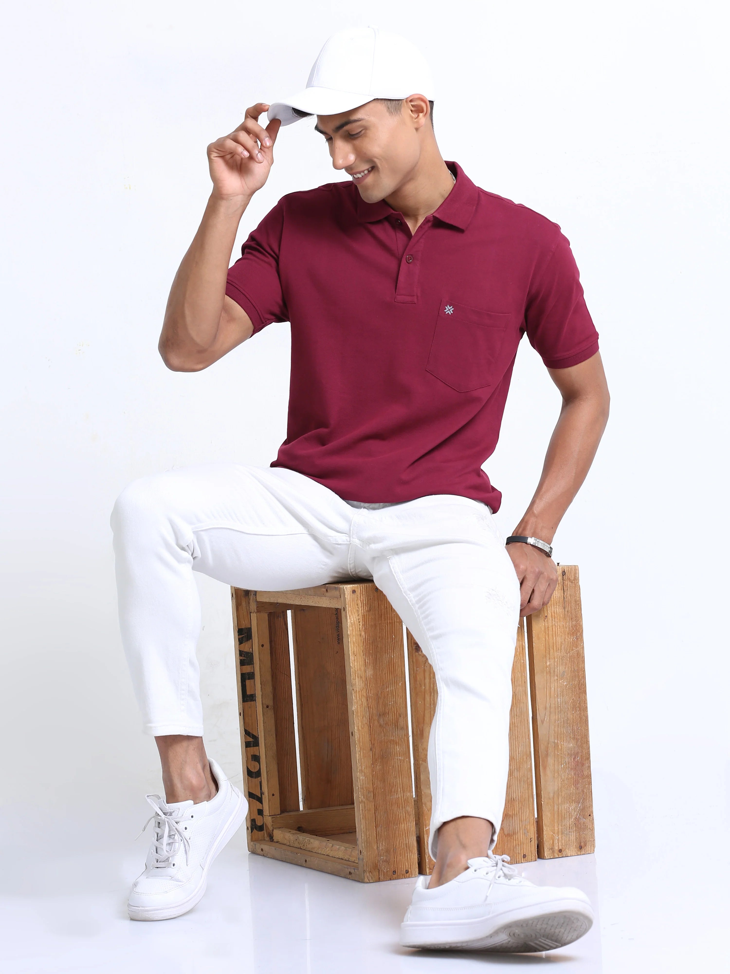 collar-t-shirts-for-men-online-maroon