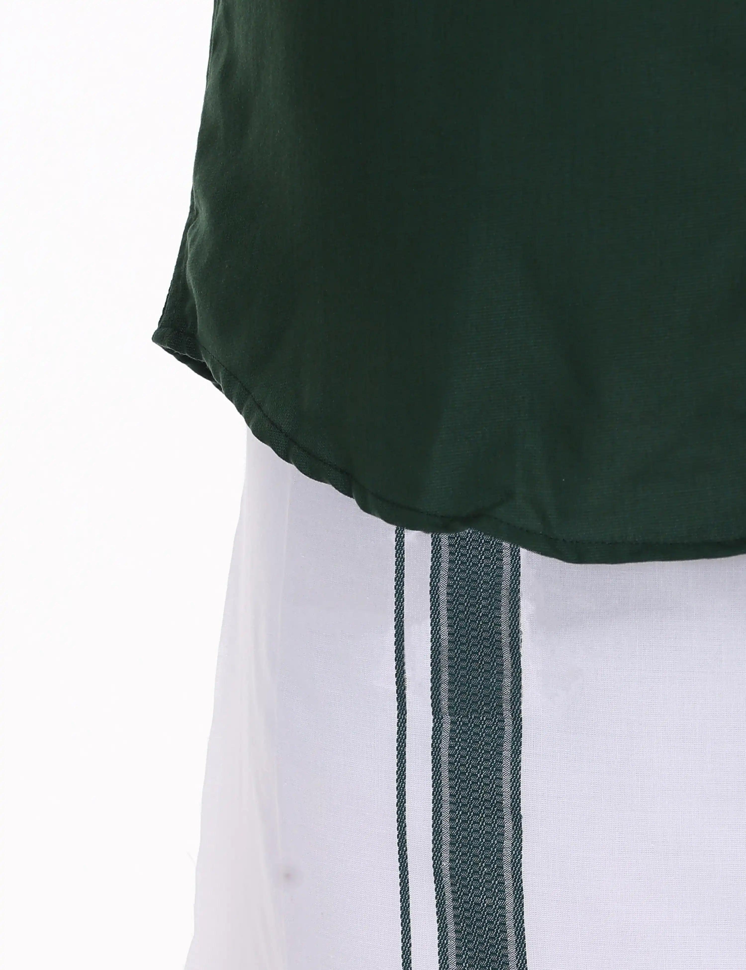 dhoti-and-shirt-dark-green