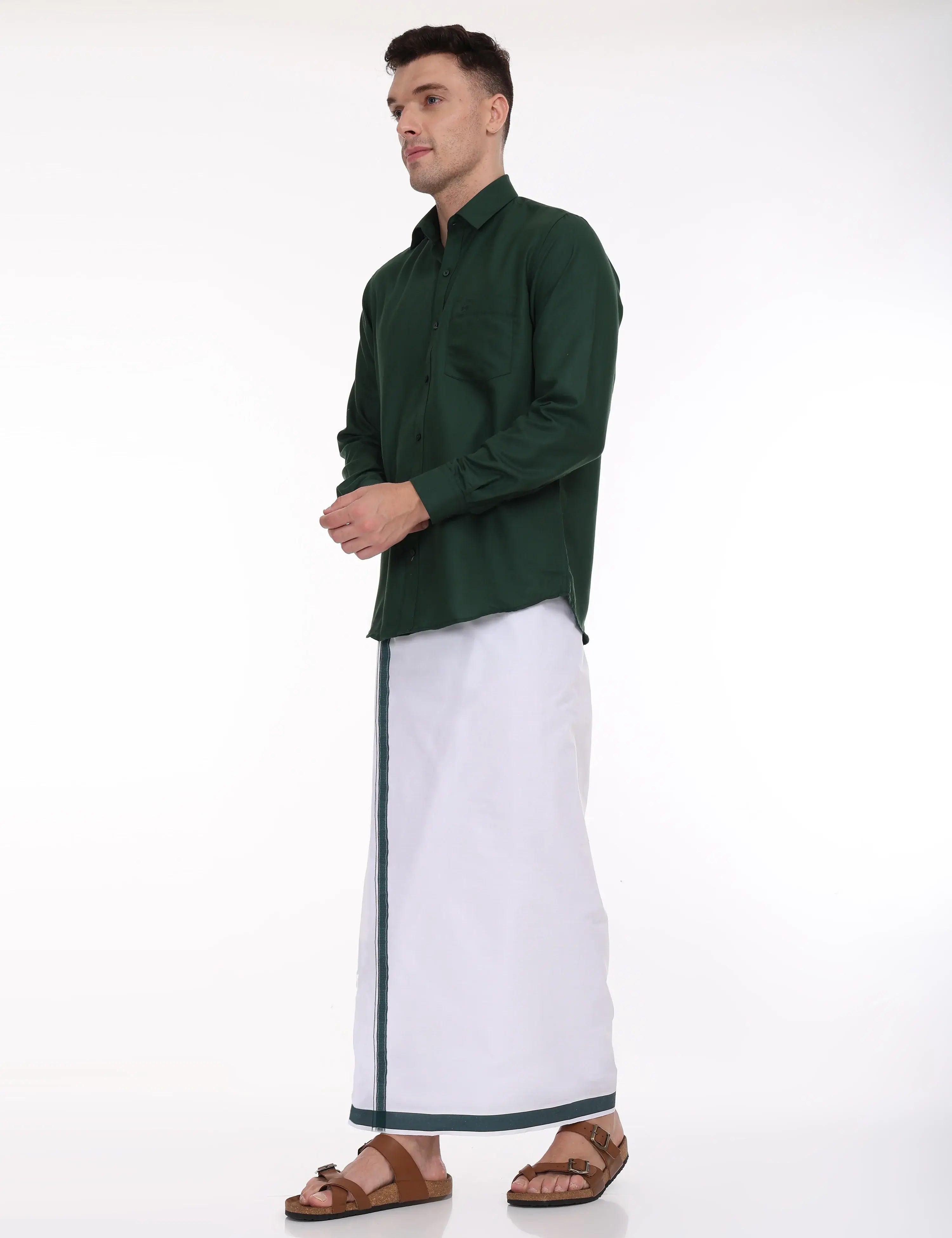 double-dhoti-dark-green