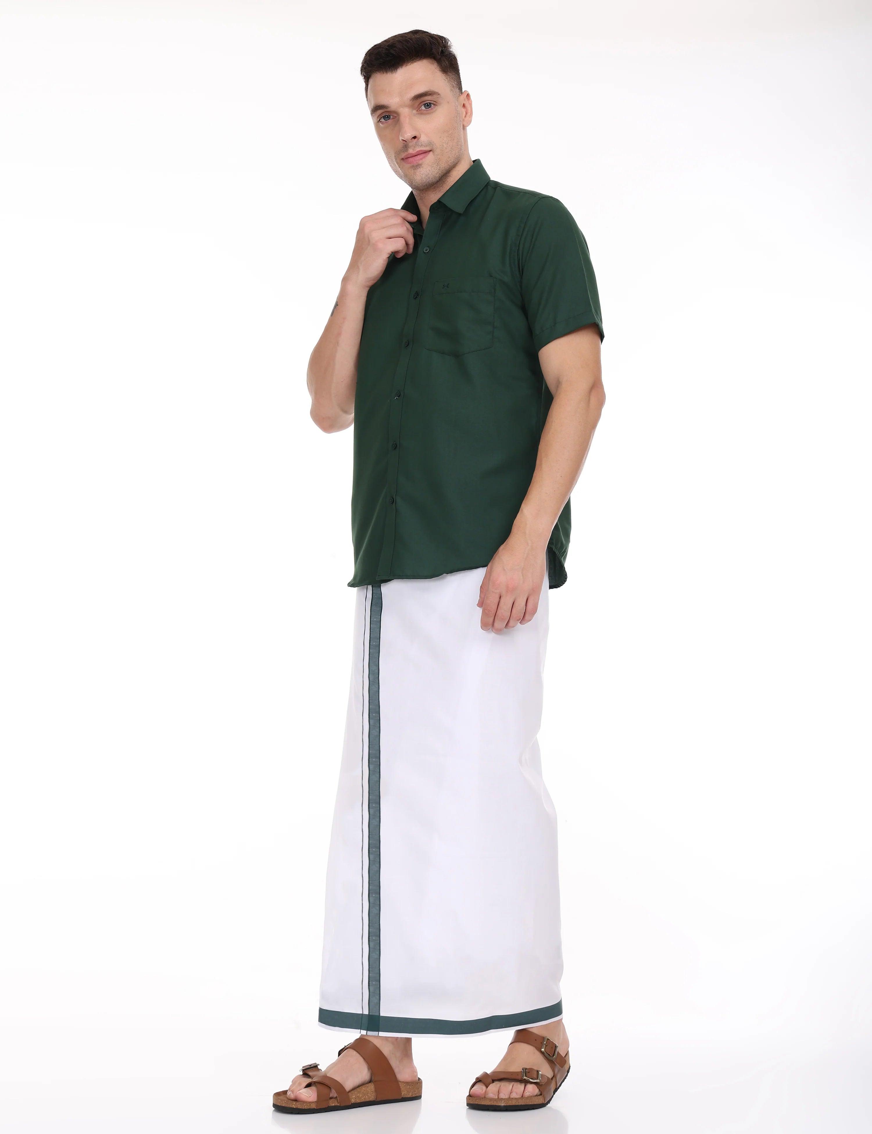green-dhoti-and-shirt-Rixo
