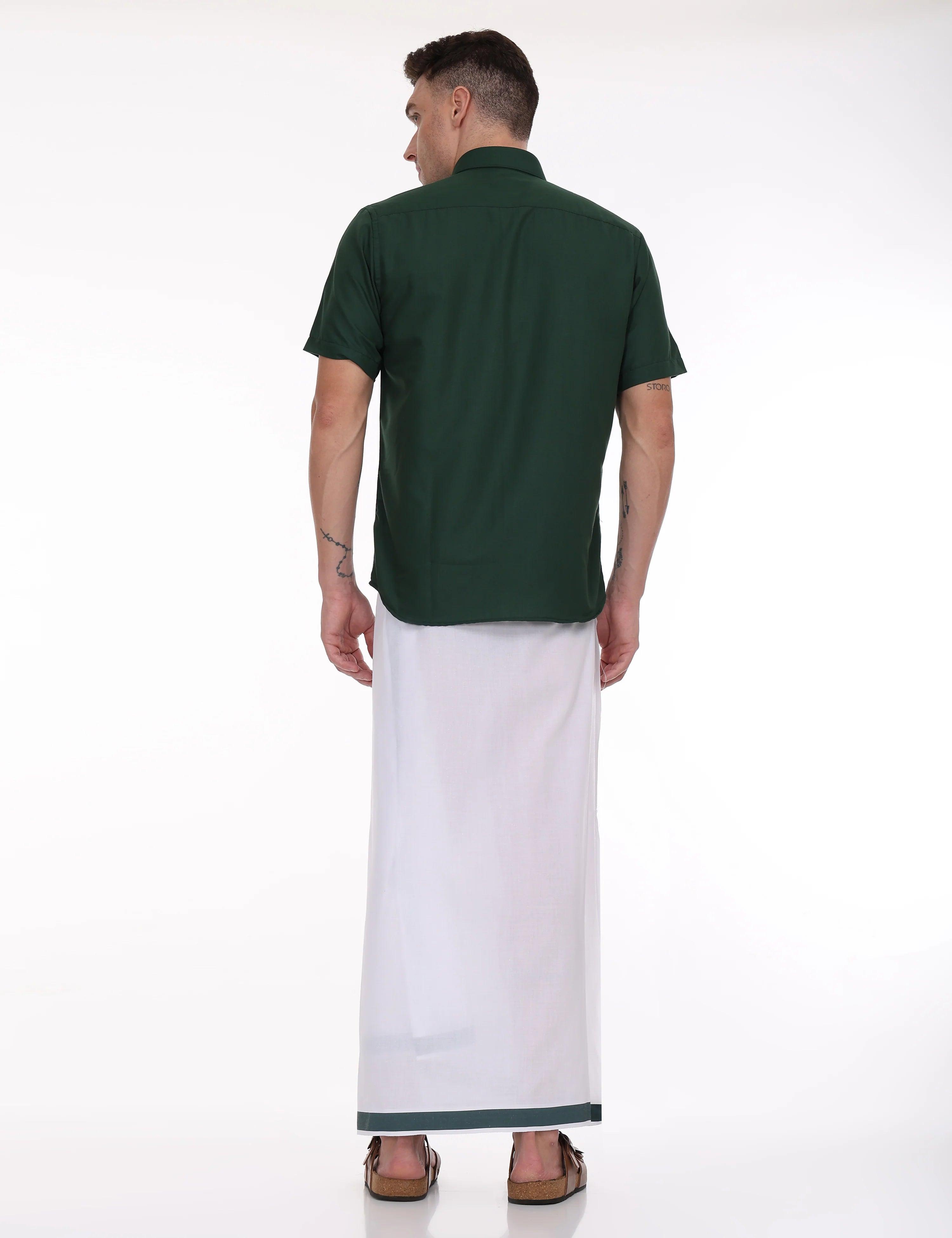 green-half-sleeve-shirt-with-dhoti
