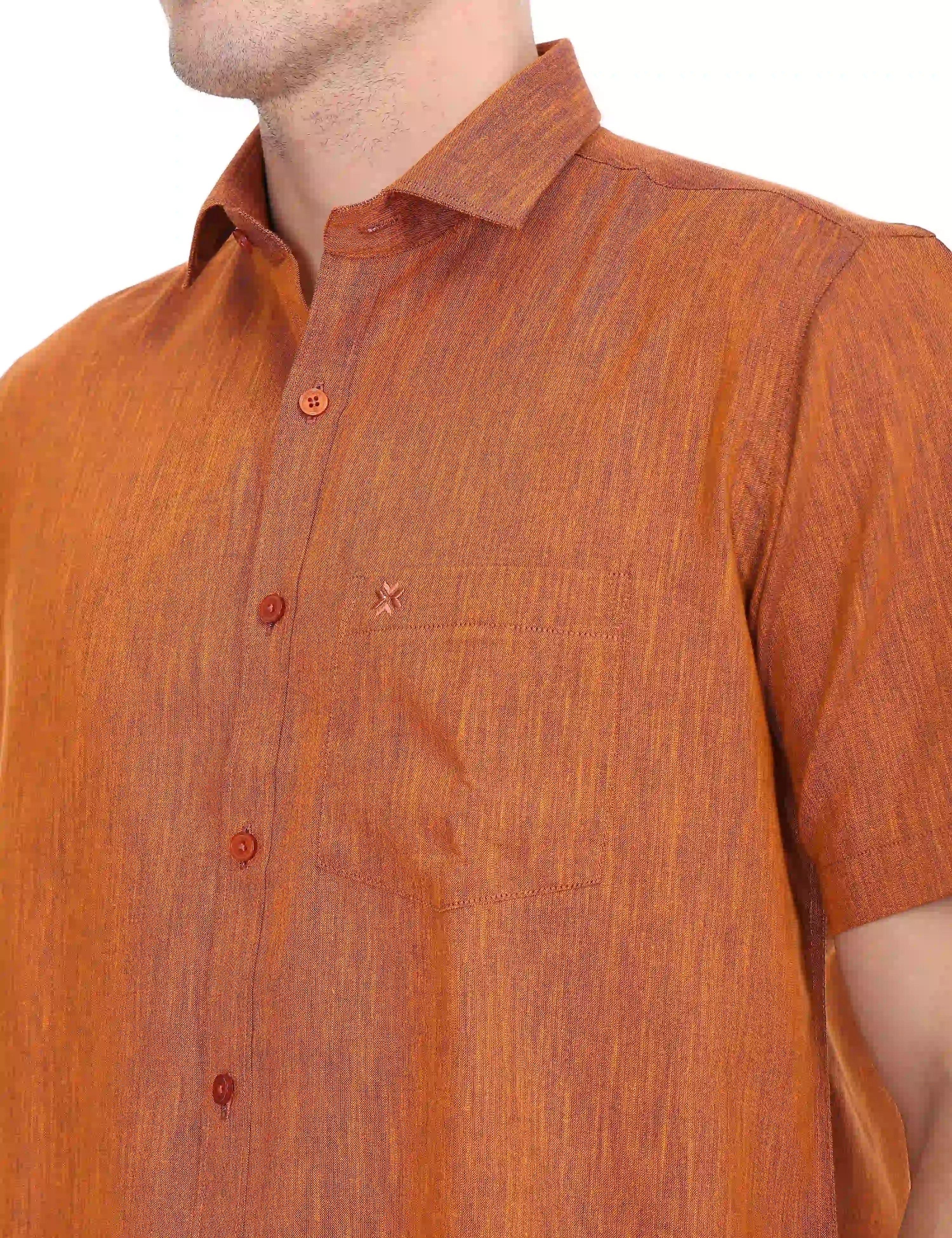 men_s-fashion-outfits-orange-half-sleeve