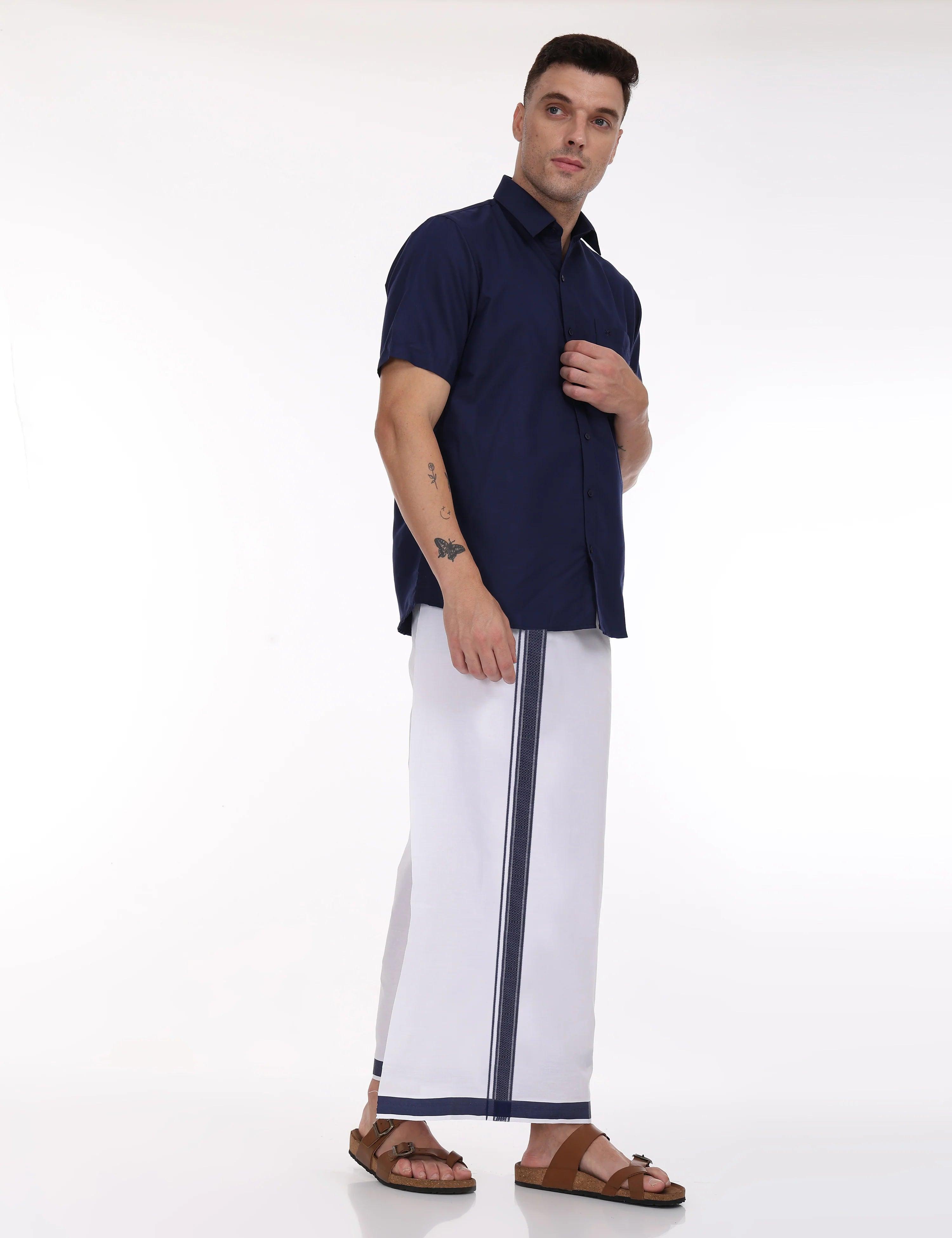 navy-blue-best-dhoti-and-shirt-combination