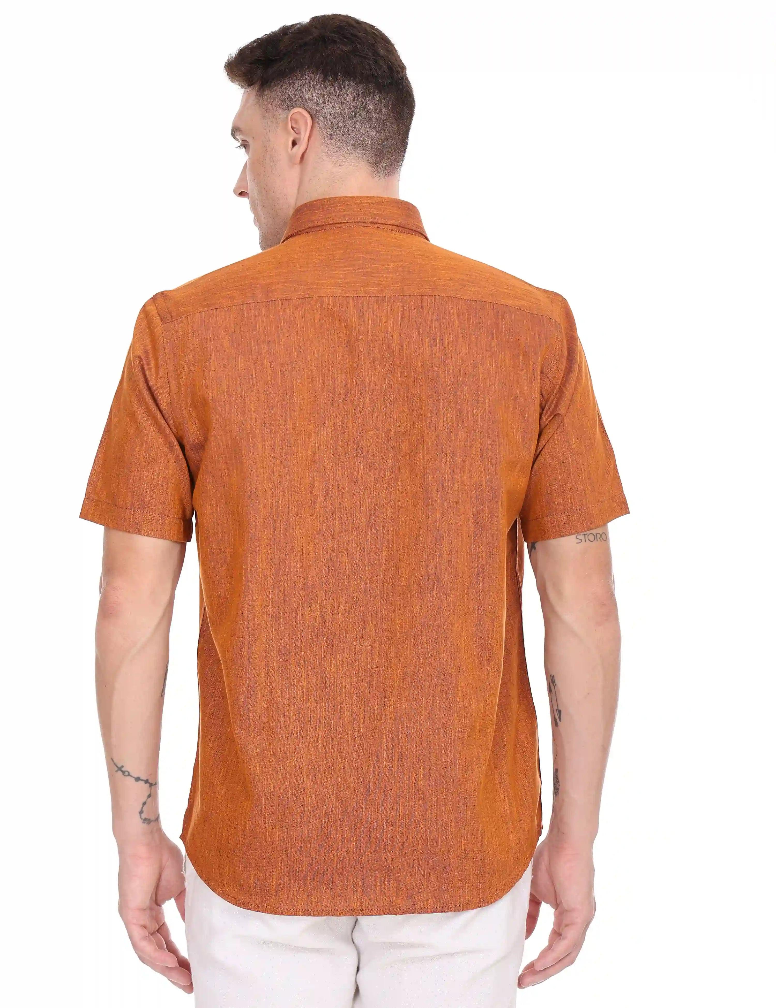 orange-best-outfits-for-men-half-sleeve