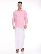 pink-full-sleeve-shirt-with-single-dhoti