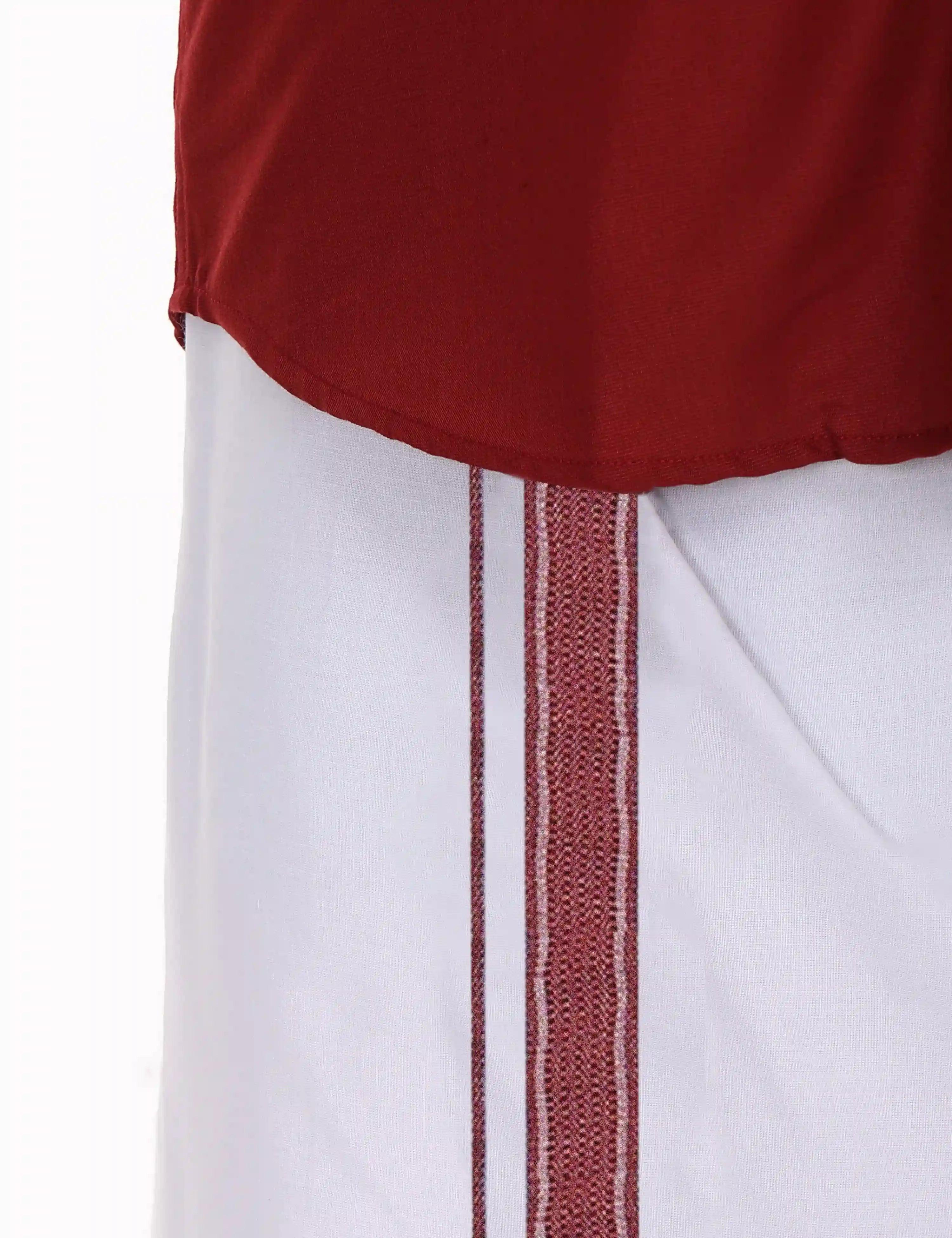 red-colour-dhoti-and-shirt-set