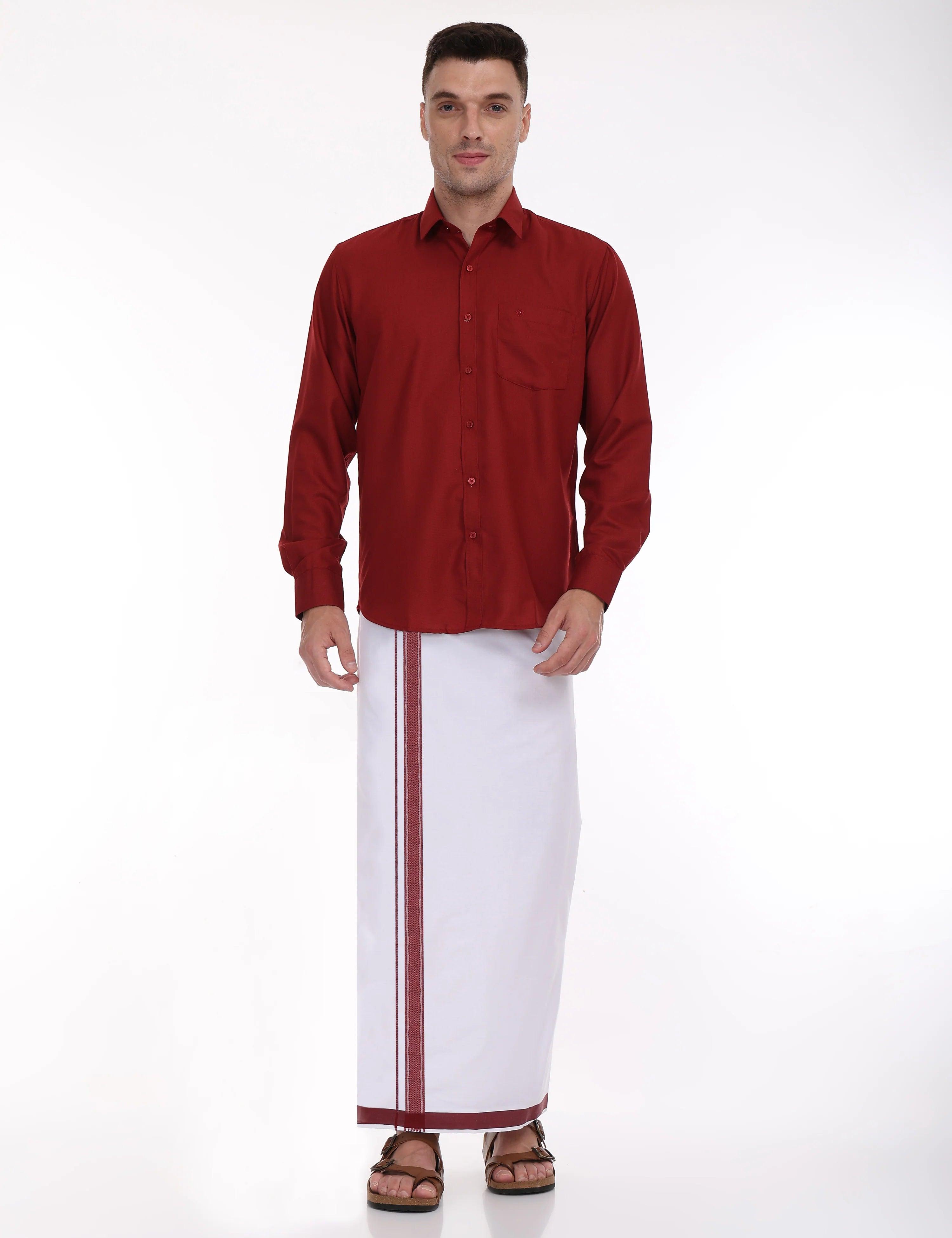 red-shirt-and-dhoti-set