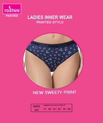 Compact New Sweety Print Panties Women's Comfortable Woven Cotton Assorted Colour (Buy 2 get 1 Free)