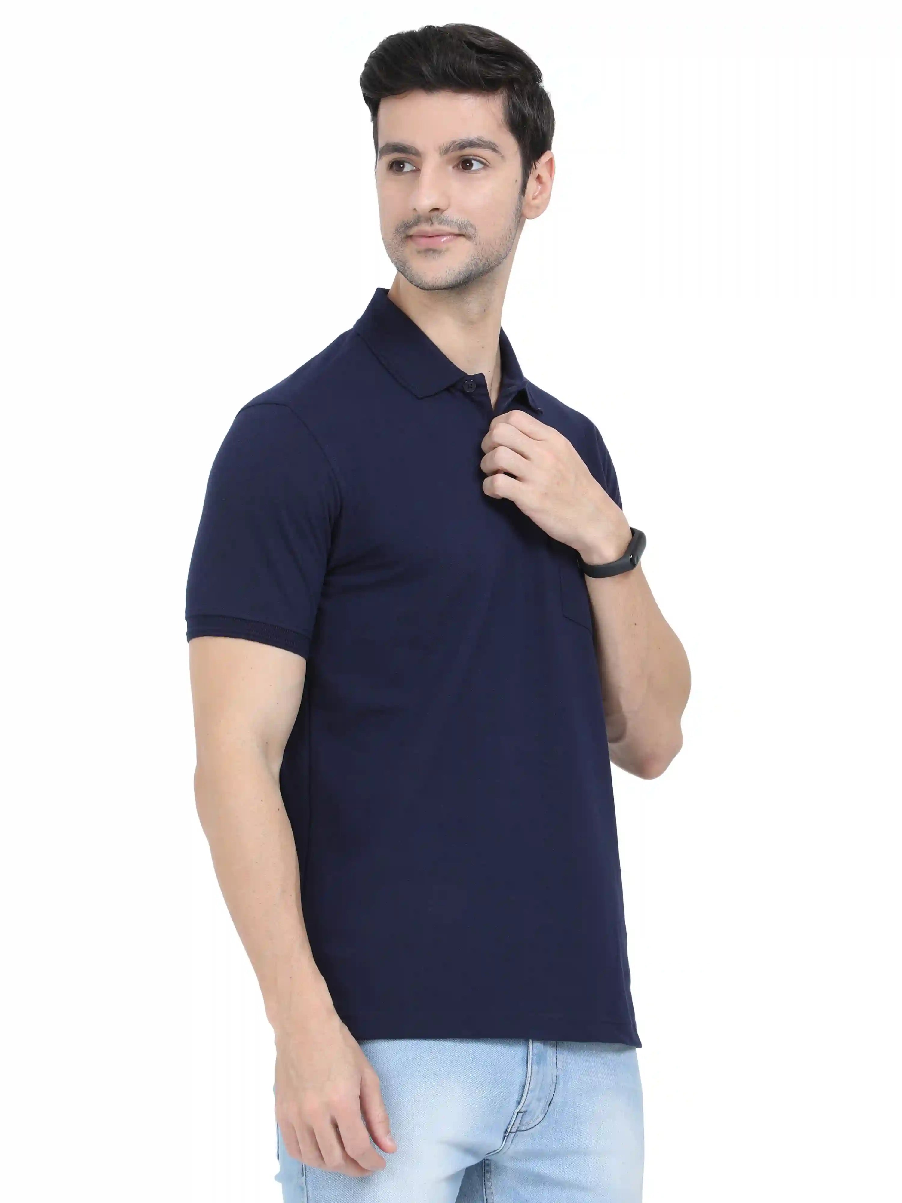 t-shirts-for-men-half-sleeve-navy-blue