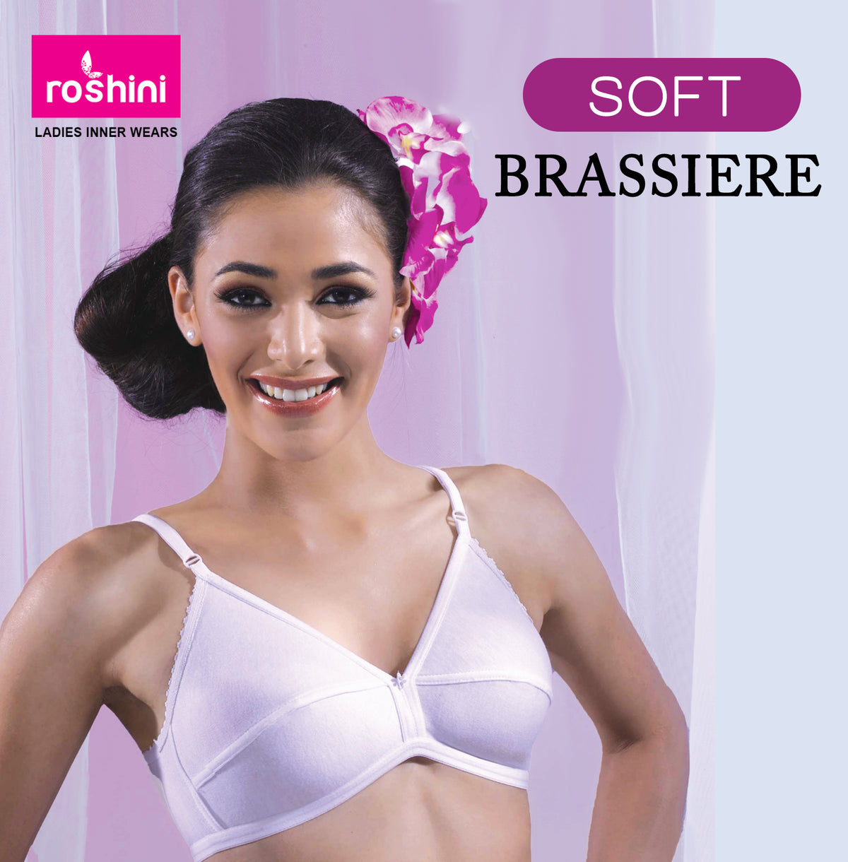 Soft Compact  B-cup Women's Comfortable Woven Cotton Assorted Colour Brazier (Buy 2 get 1 Free)