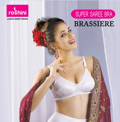 Super Saree Bra Compact  B-cup Women's Comfortable Woven Cotton Assorted Colour Brazier (Buy 2 get 1 Free)