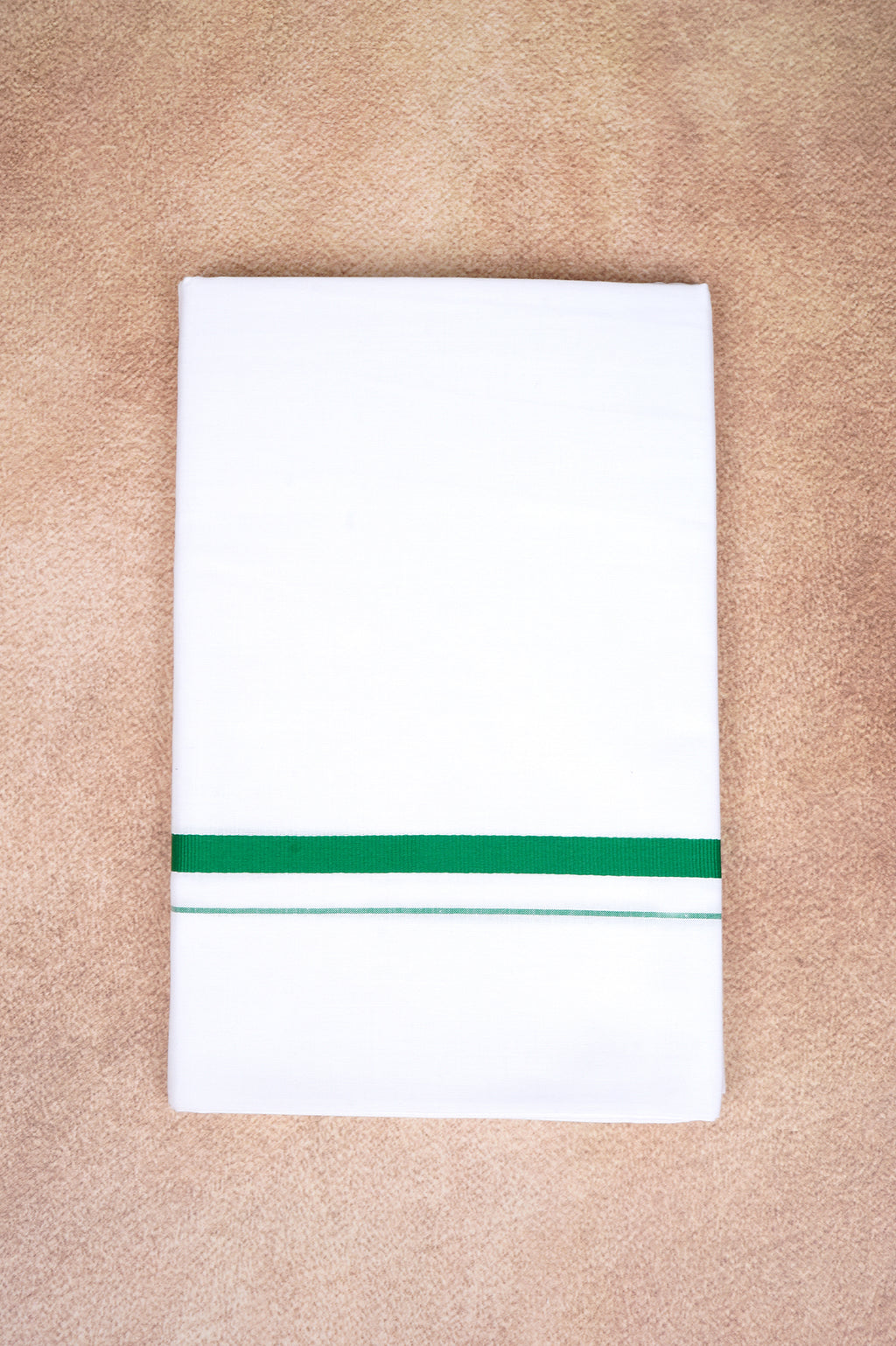 Single Layer White Dhoti – Forest Green – HS-07 RX