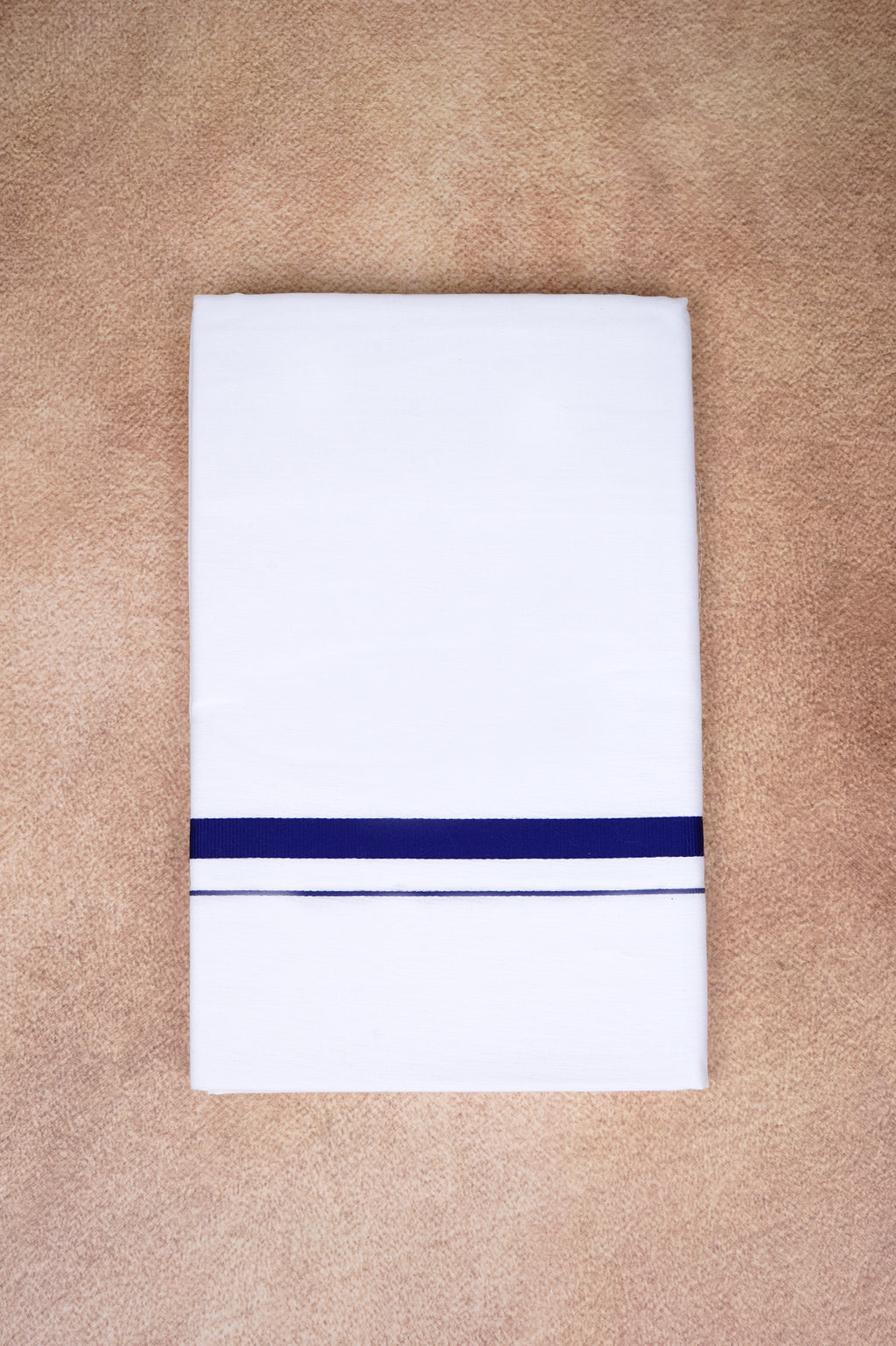 Single Layer White Dhoti – Dark Blue – HS-01 RX