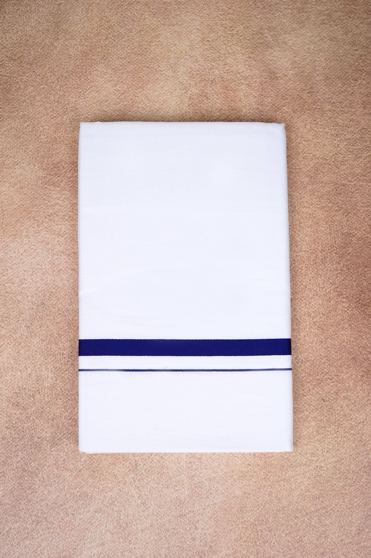 Single Layer White Dhoti – Dark Blue – HS-01 RX