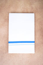 Single Layer White Dhoti – Royal Blue – HS-07 RX