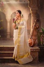 KS-1507 GOLD TISSUE SAREE 6.25 MTR
