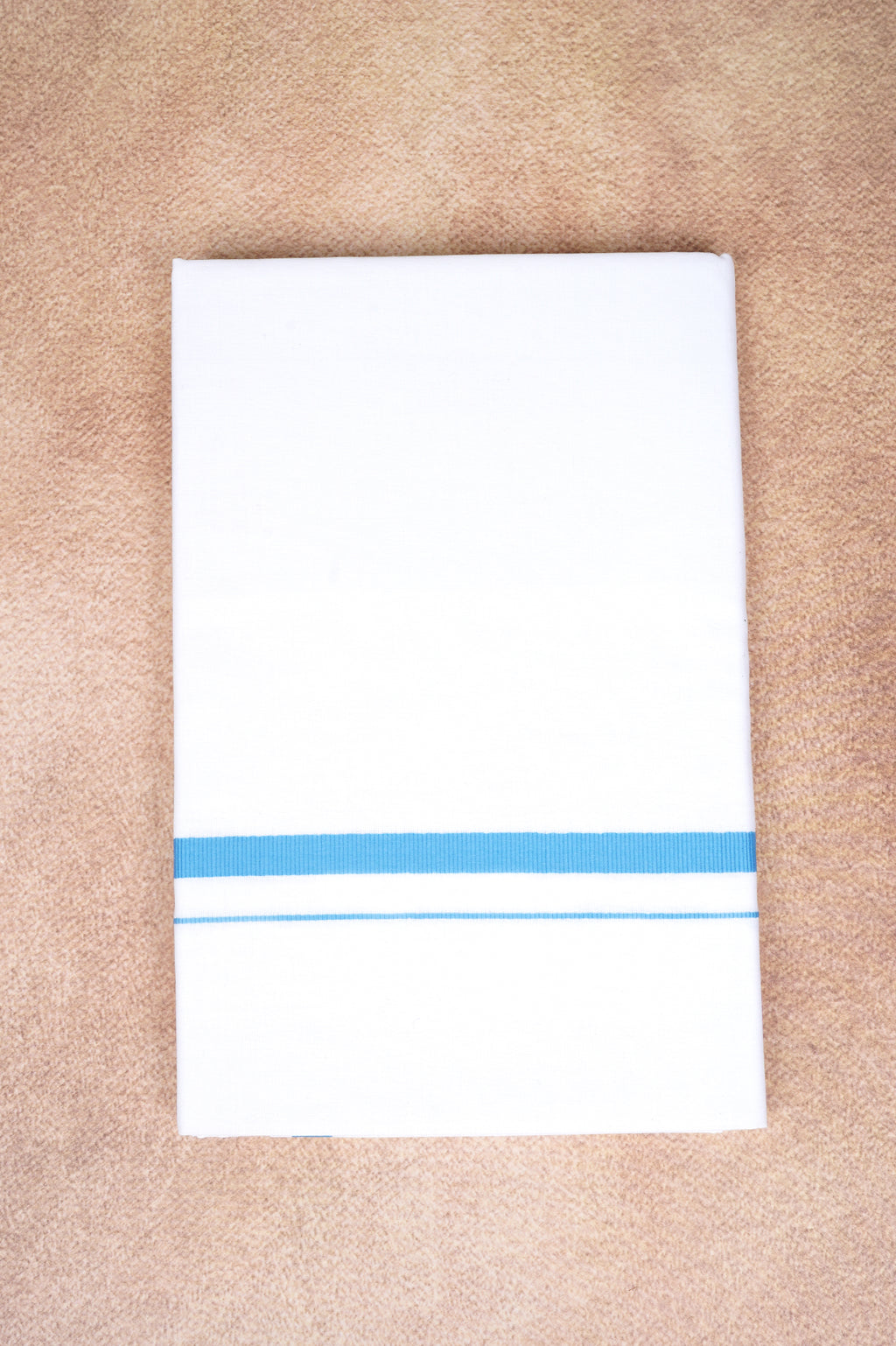 Single Layer White Dhoti – Sky Blue – HS-01 RX