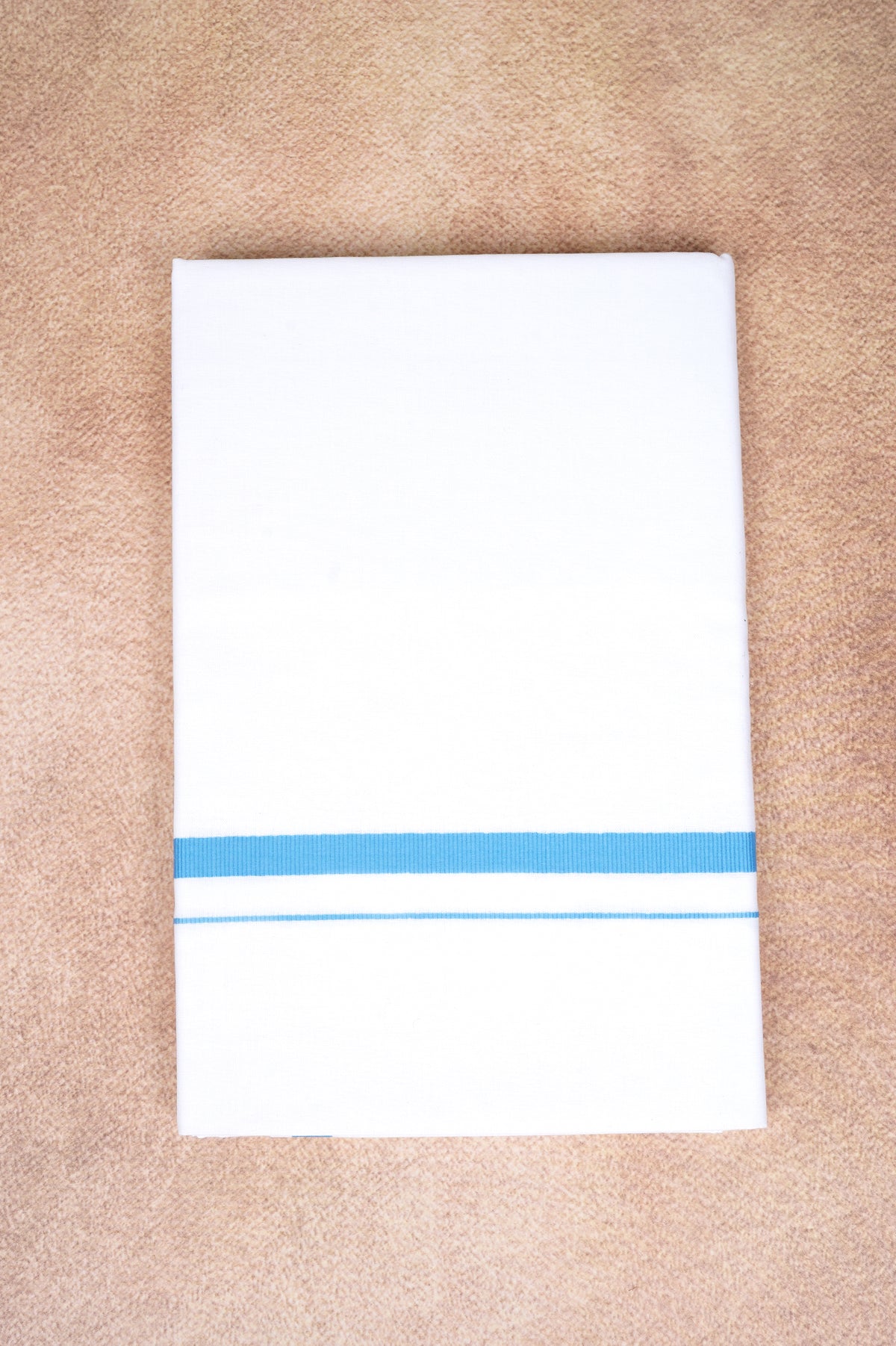 Single Layer White Dhoti – Sky Blue – HS-01 RX