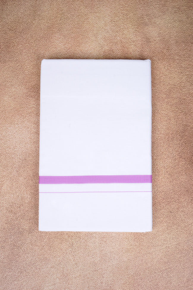 Single Layer White Dhoti – Pink – HS-01 RX Main Image